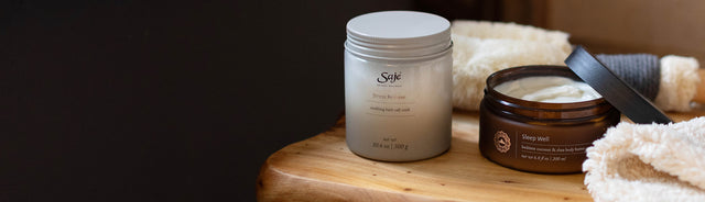 stress release bath salts placed with sleep well body butter