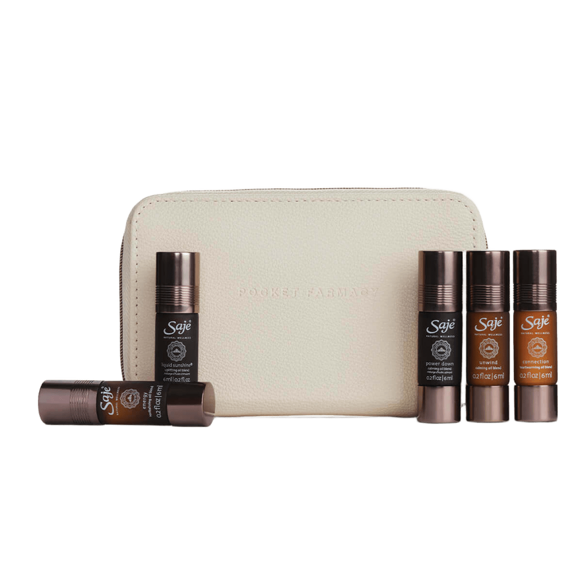 Saje アロマオイルセット5+ミニポーチ Essential Oil Kits Saje アロマオイルセット5+ミニポーチ Essential Oil Kits