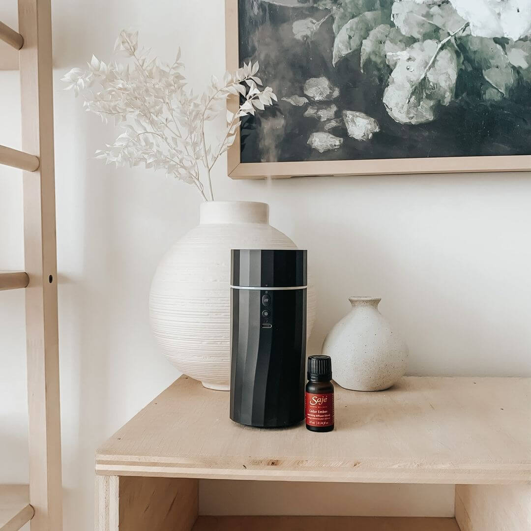 Aroma Wander Black Portable Diffuser Saje Natural Wellness