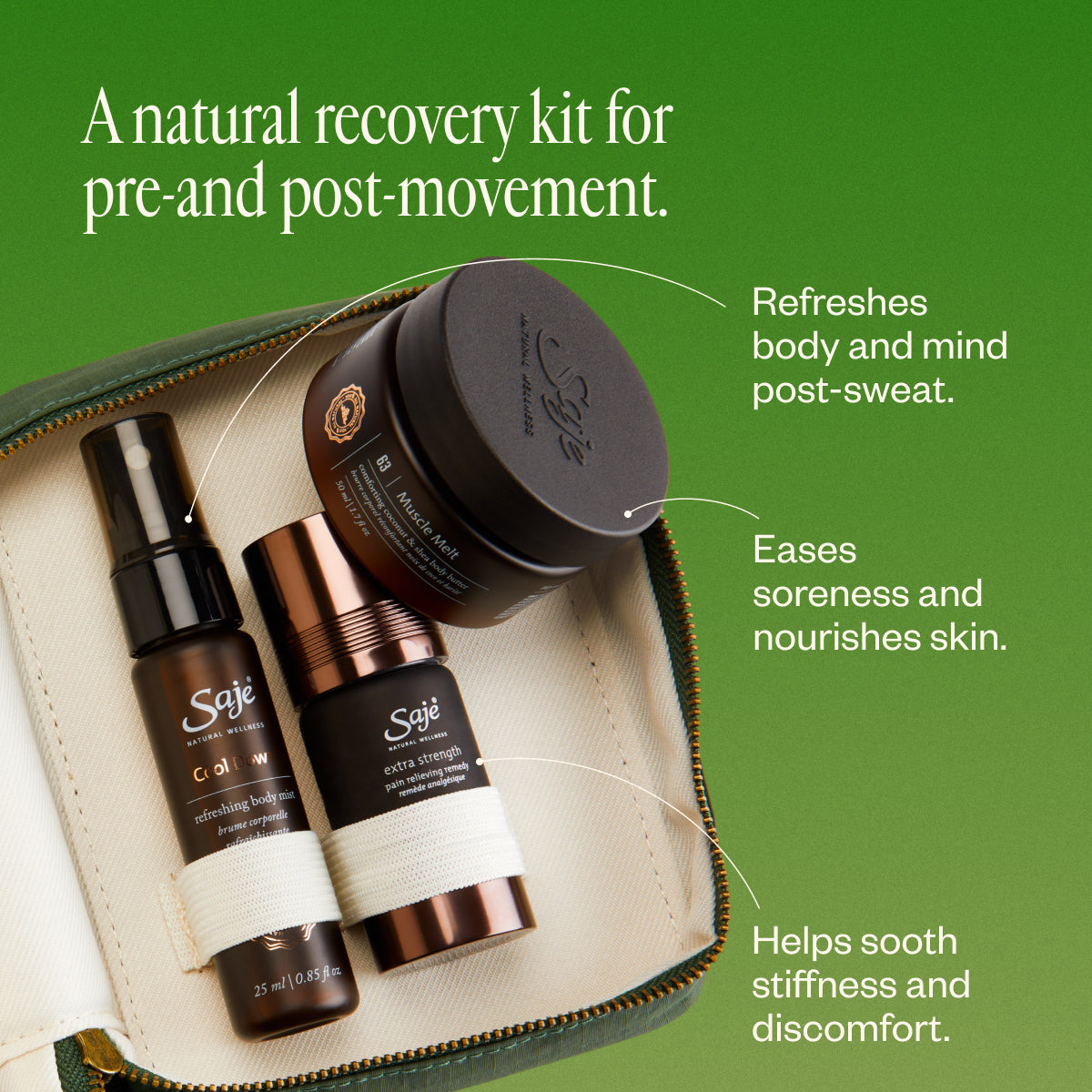 saje （セージ）body recovery kit【カナダ】 Body Recovery Relieving Essentials Kit - Saje Natural Wellness