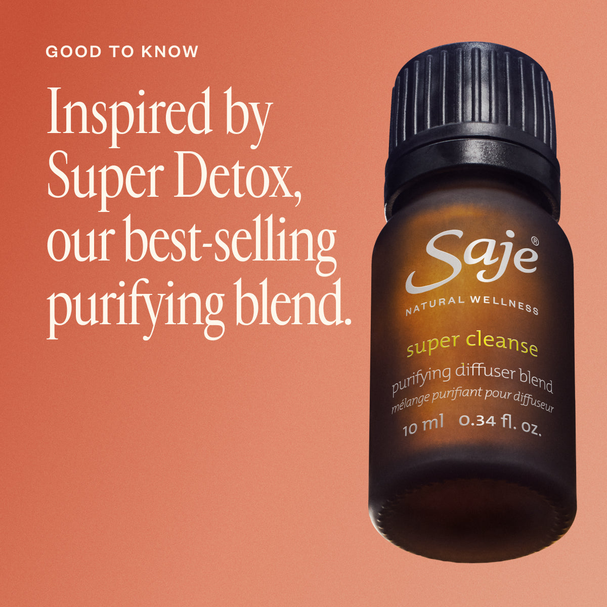 Super Cleanse Purifying Diffuser Blend - Saje Natural Wellness