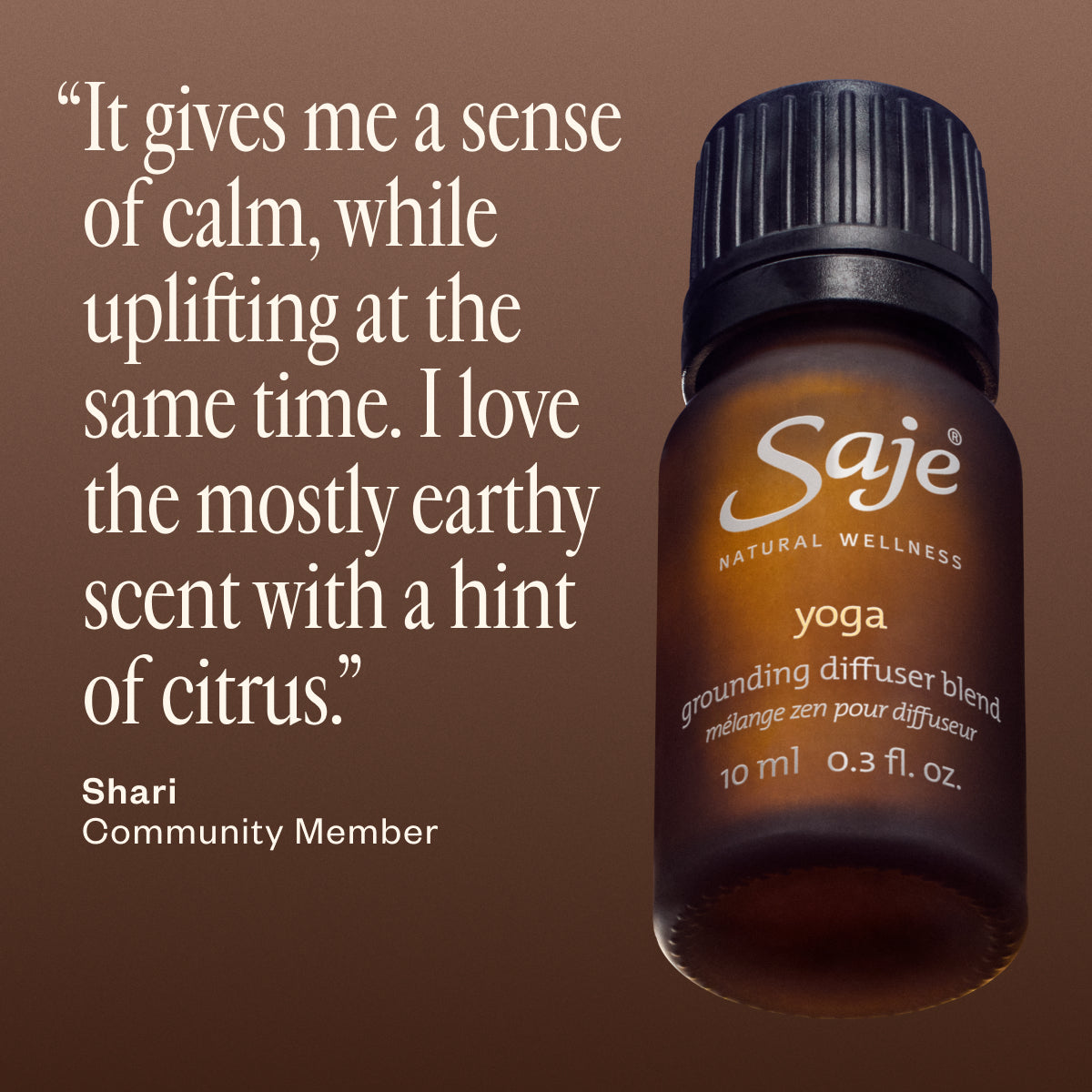 Yoga Grounding Diffuser Blend - Saje Natural Wellness