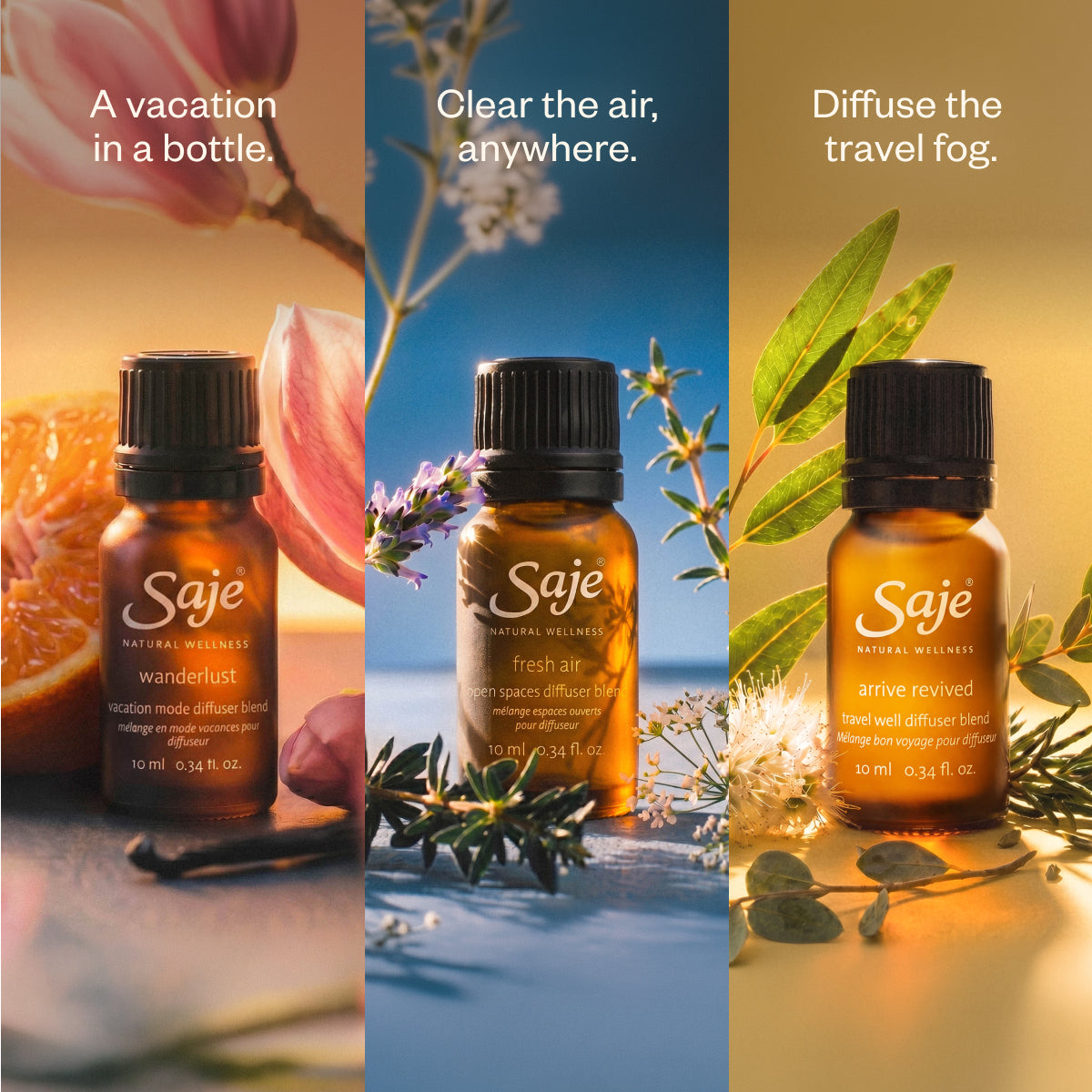 Aromas & Departures Wanderlust, Fresh Air & Arrive Revived