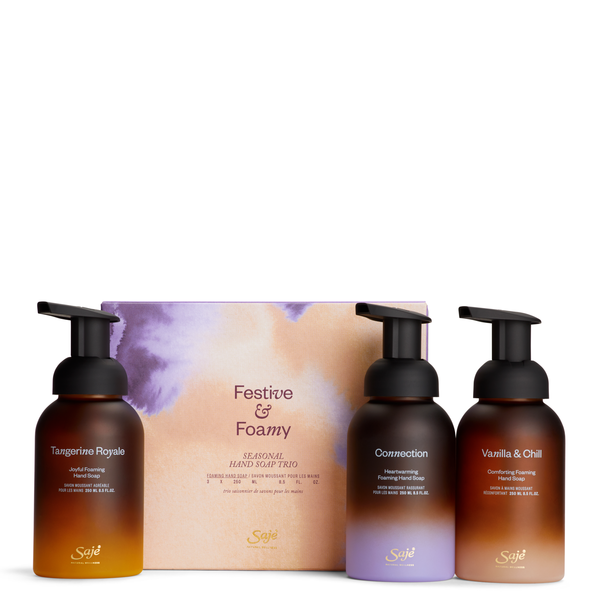 Festive & Foamy Seasonal Hand Soap Trio - Saje Natural Wellness