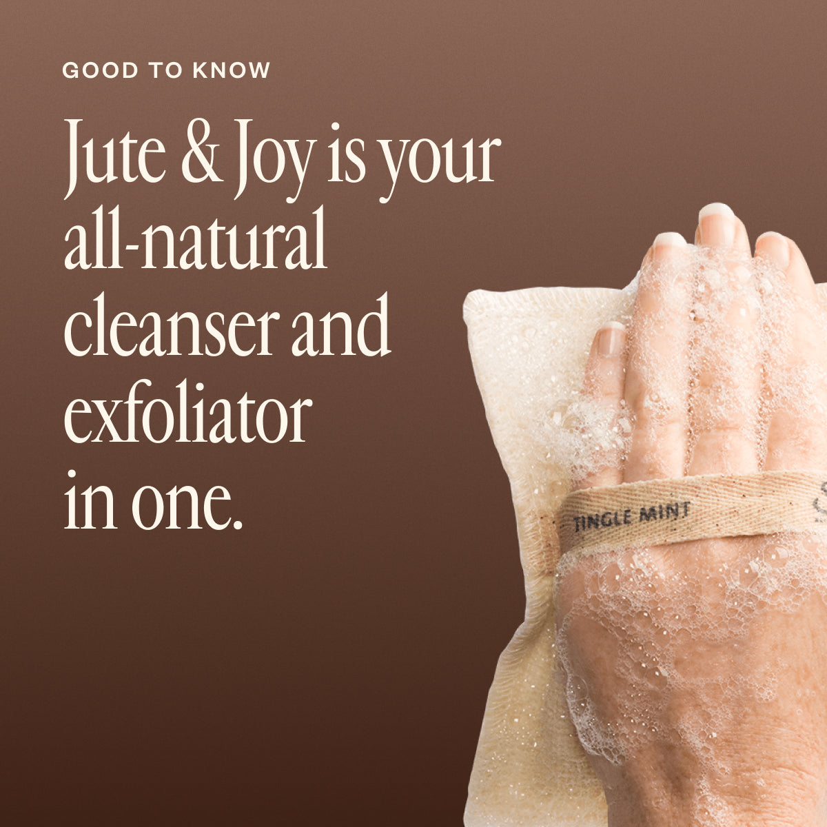 Jute & Joy Tingle Mint Soap-Filled Wash Pad - Saje Natural Wellness
