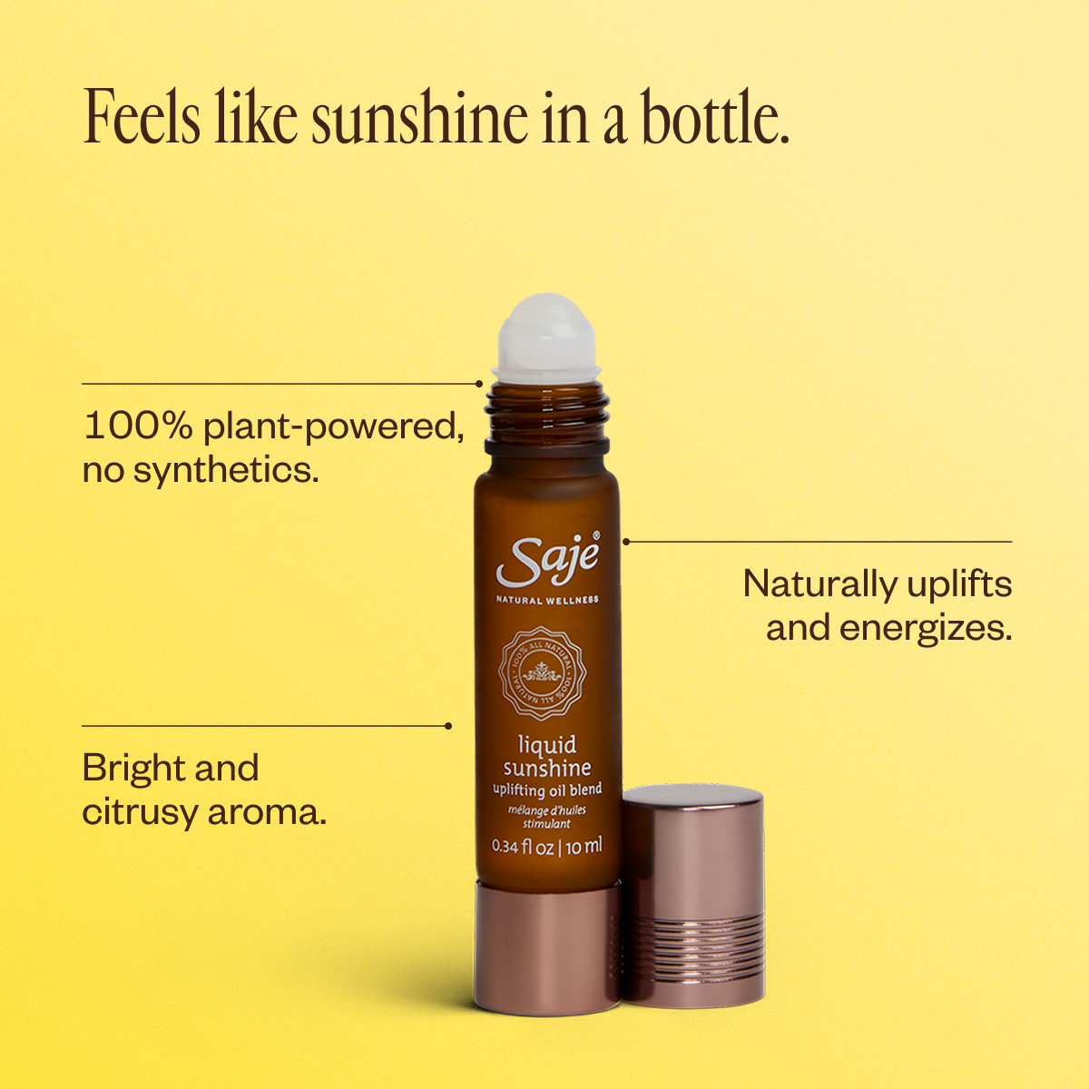 Liquid Sunshine Uplifting Oil Blend Roll-On - Saje Natural Wellness