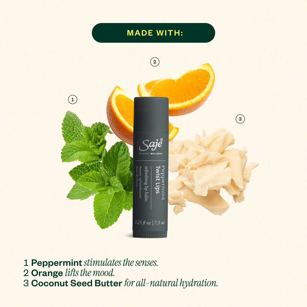 Peppermint Twist Duo Hand and Lip Refreshmint - Saje Natural Wellness
