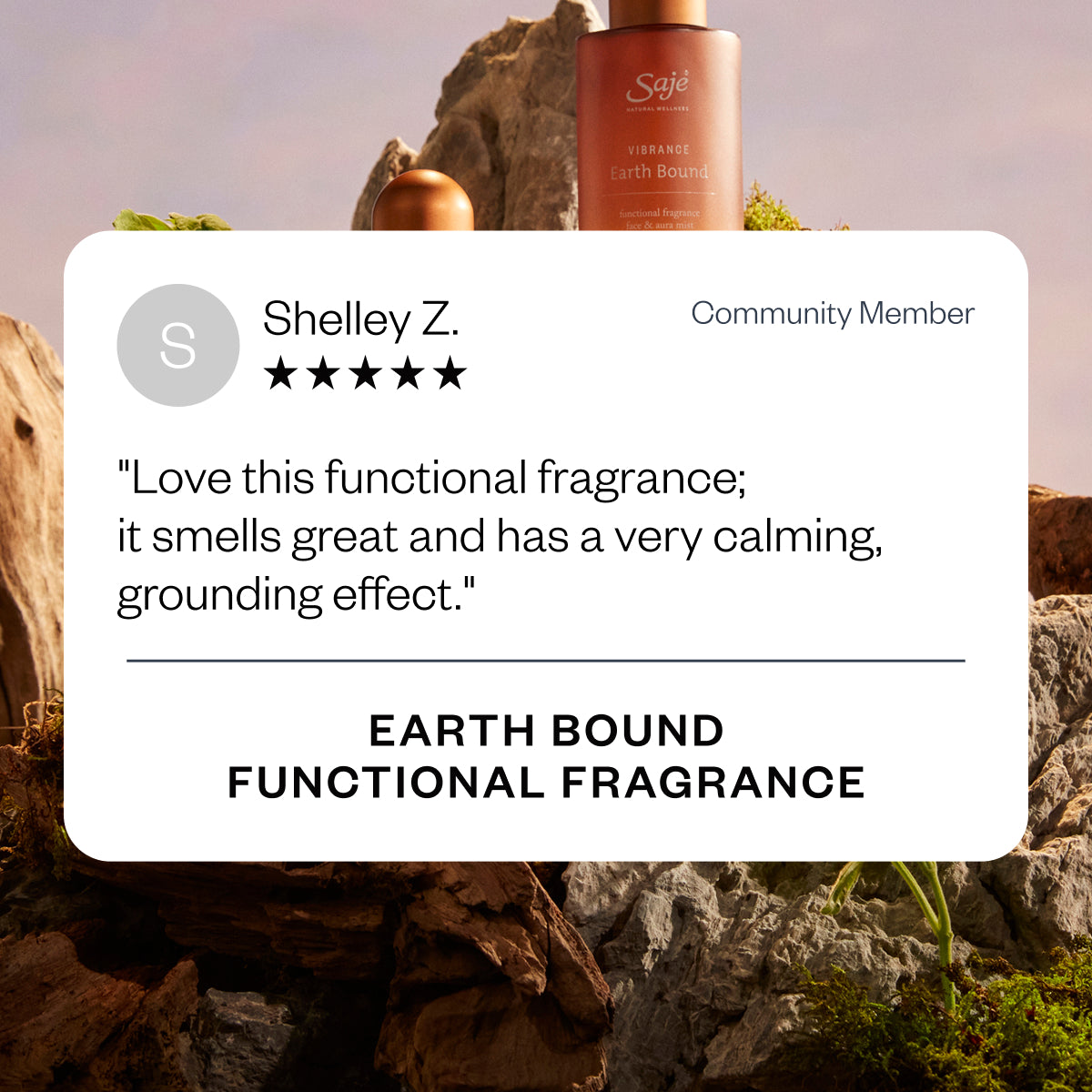 Vibrance Earth Bound Functional Fragrance Body Oil Mist - Saje