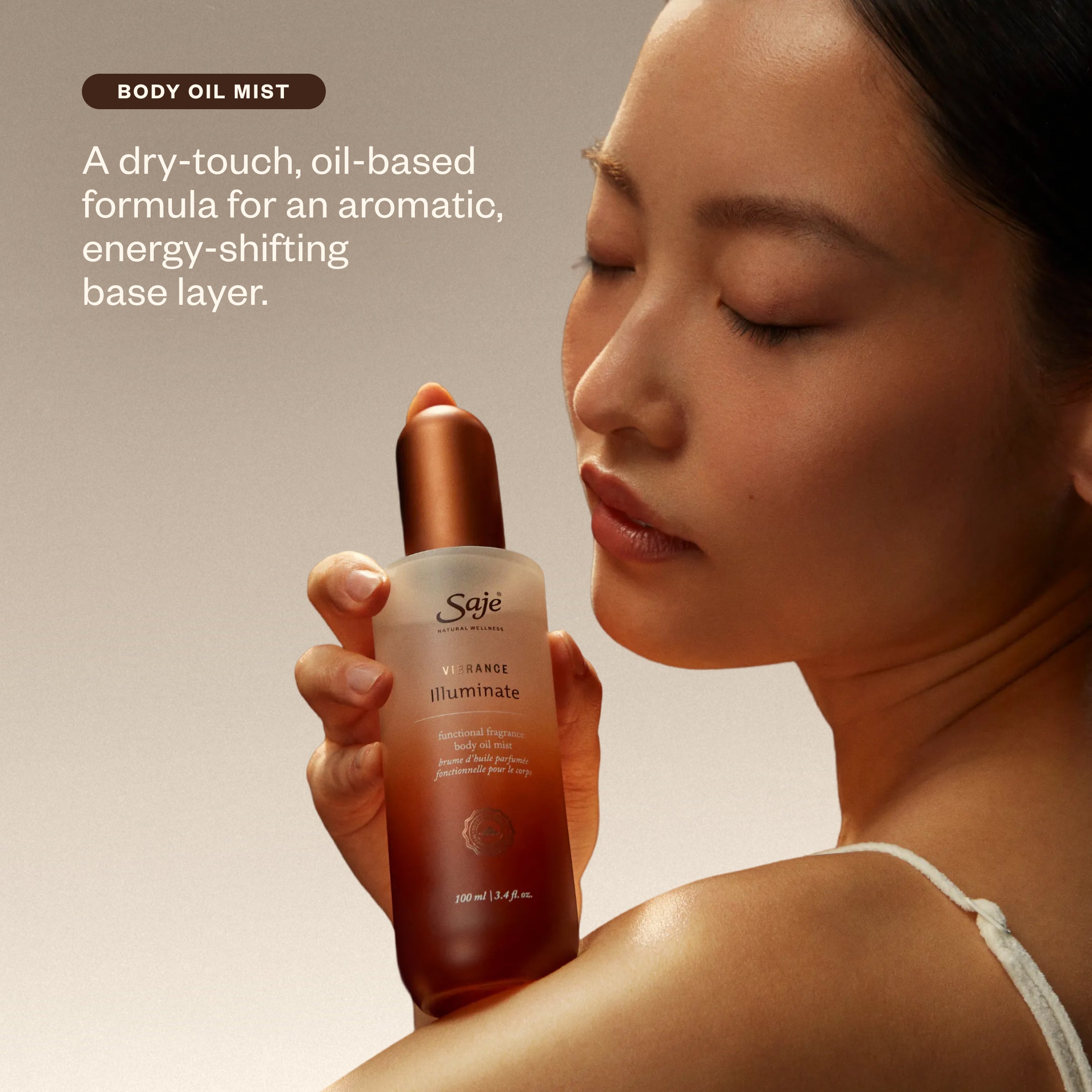 Vibrance Earth Bound Functional Fragrance Body Oil Mist - Saje