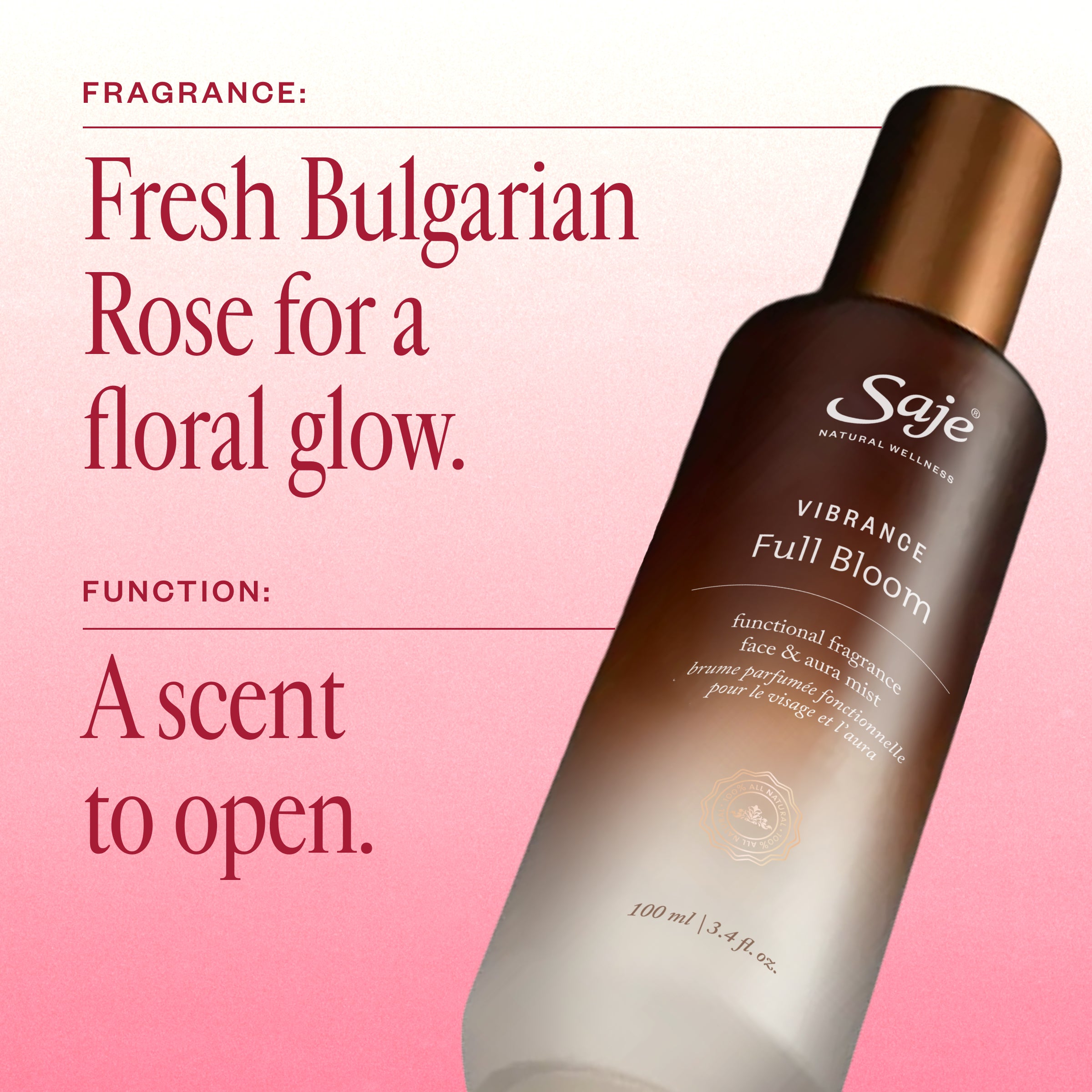 Vibrance Full Bloom Functional Fragrance Face & Aura Mist - Saje