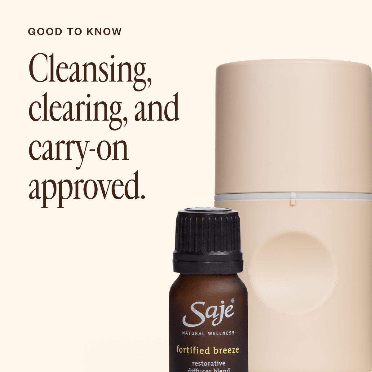 sealed 未開封 US-original  Saje Restorative Travel Kit Aroma Roam & Fortified Breeze Diffuser Duo