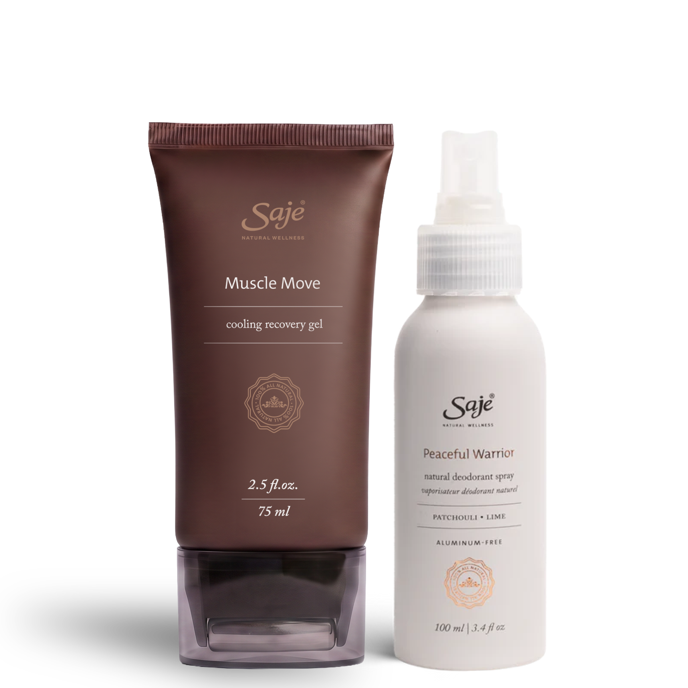 Gym Bag Essentials Muscle Move & Peaceful Warrior Duo - Saje