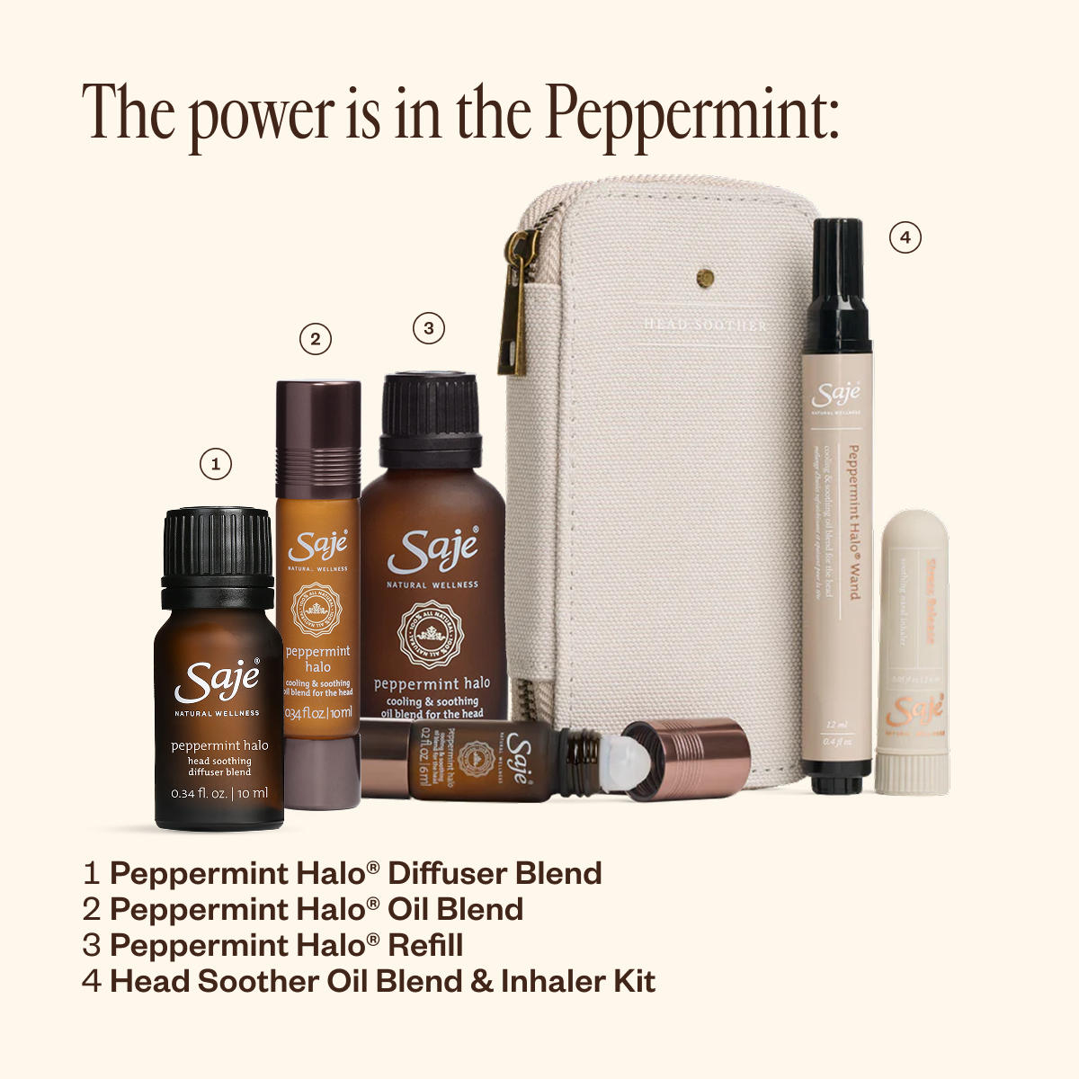 Peppermint Halo Head Soothing Diffuser Blend - Saje Natural Wellness