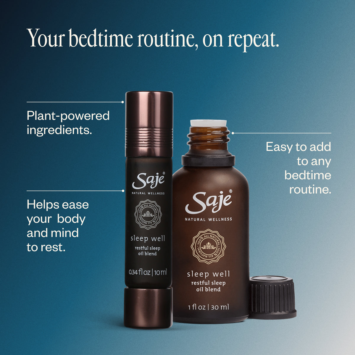 Sleep Well Duo Restful Sleep Oil Blend & Refill - Saje Natural