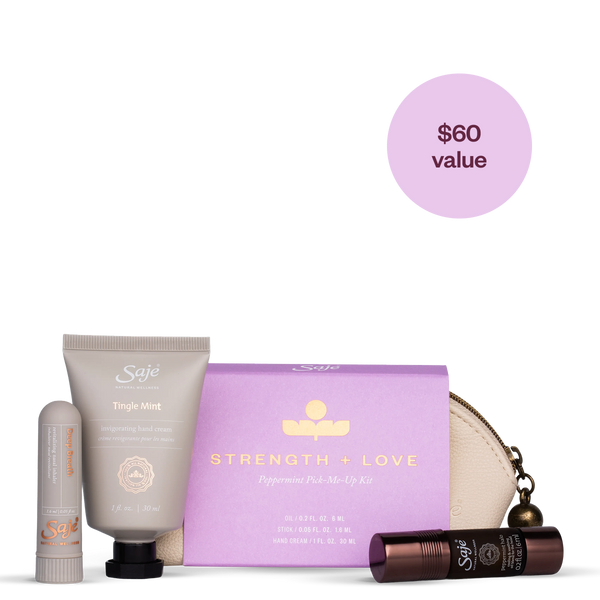 Strength + Love Peppermint Pick-Me-Up Kit - Saje Natural Wellness