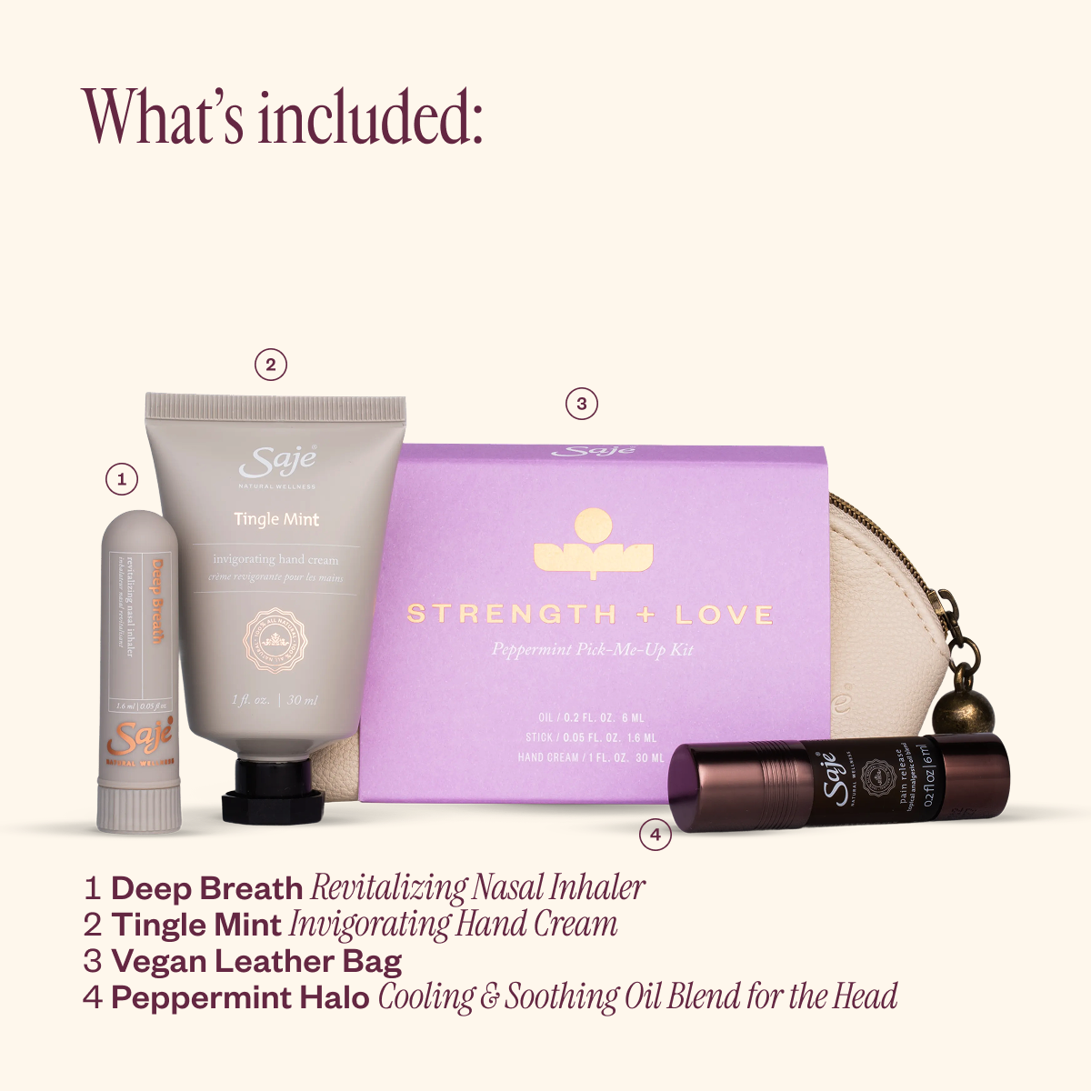 Strength + Love Peppermint Pick-Me-Up Kit - Saje Natural Wellness