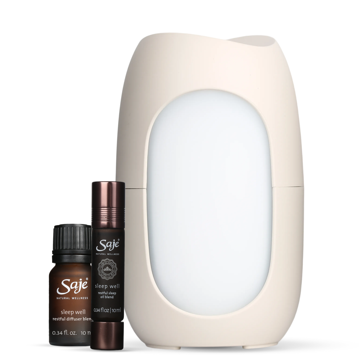 Saje Natural Wellness アロマオイルセット Sleep Well Trio Sleep Well Oil Blend Roll-On, Diffuser Blend, and
