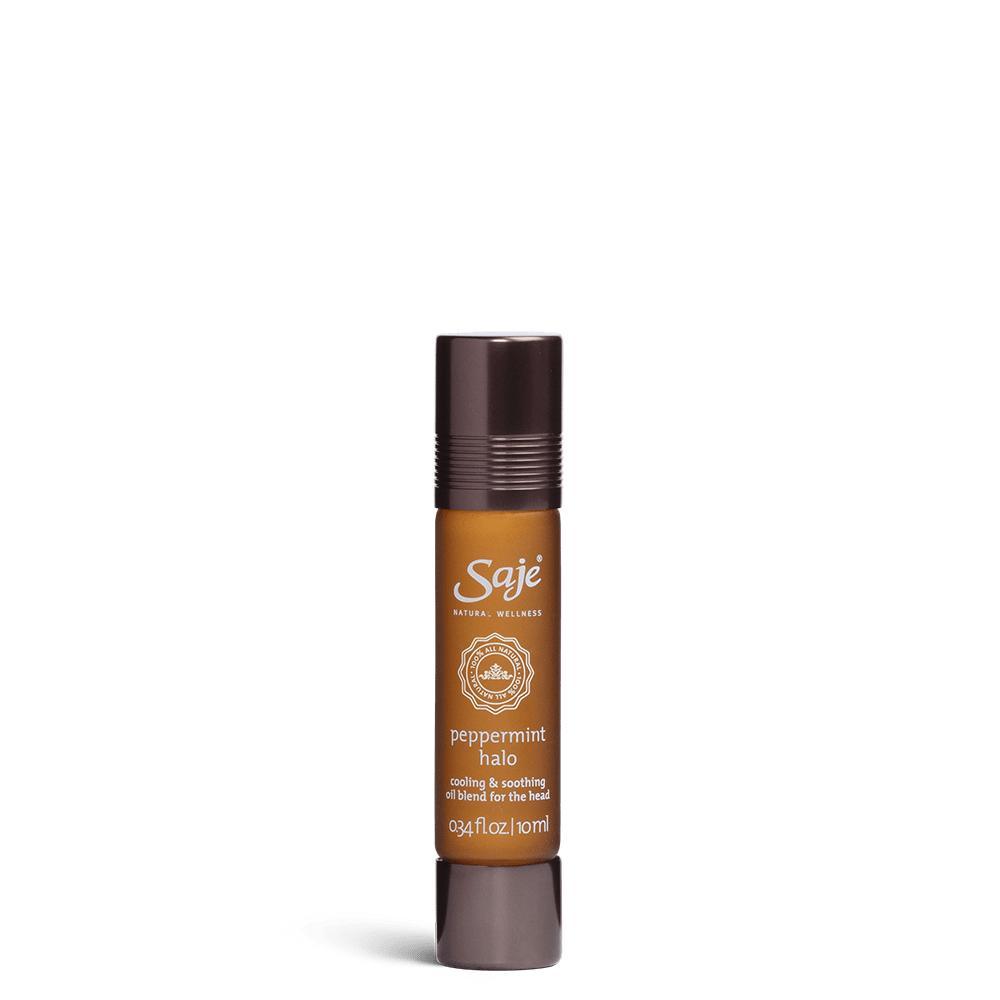 Saje Peppermint Halo | Cooling & Soothing Oil Blend Roll On in 0.34 fl oz Saje Peppermint Halo | Cooling & Soothing Oil Blend Roll On in 0.34 fl oz