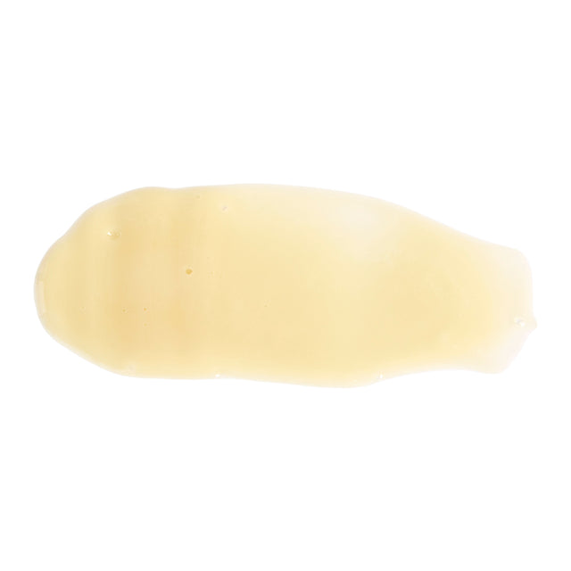 Bakuchiol renewal serum smooth yellow serum texture on white background