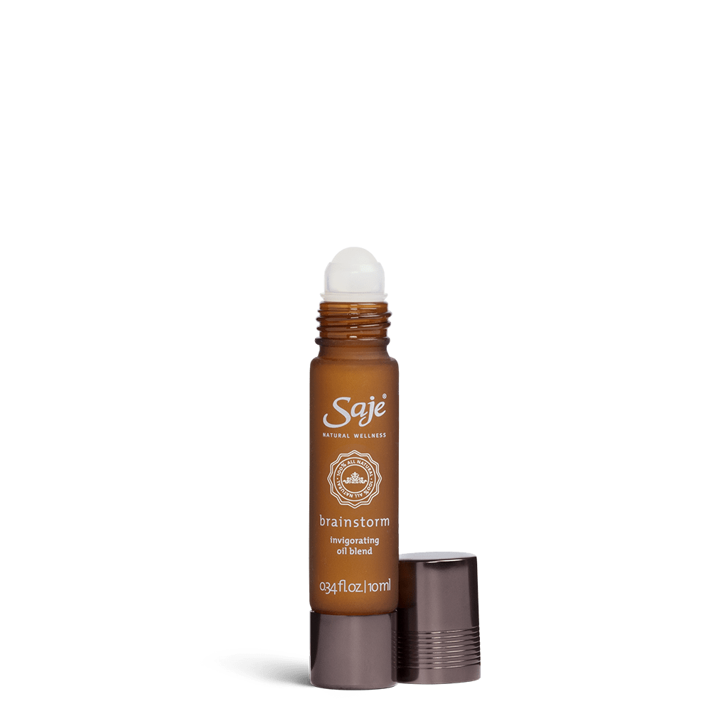 0.34oz Brainstorm roll-on with lid off
